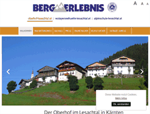 Tablet Screenshot of oberhof-lesachtal.at